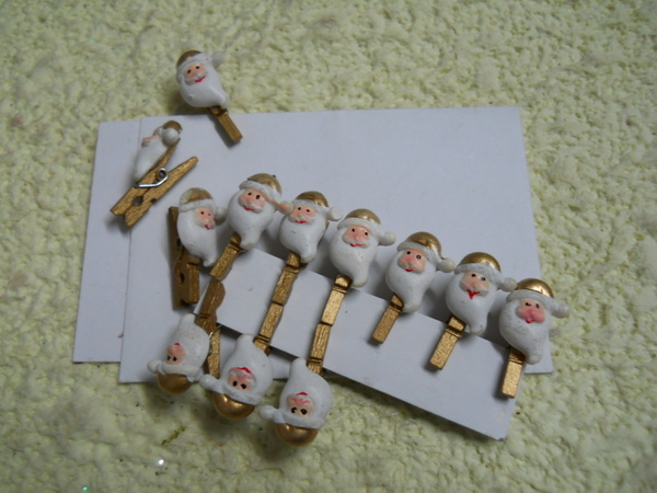 Mollette x 12 babbo Natale  - Sconti per Fioristi e Aziende - bianco
