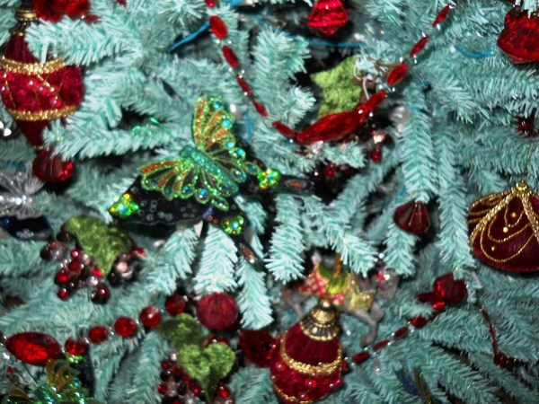 Palline x 2 in velluto rosso - Sconti per Fioristi e Aziende -  A goccia dm.8 decoro perle