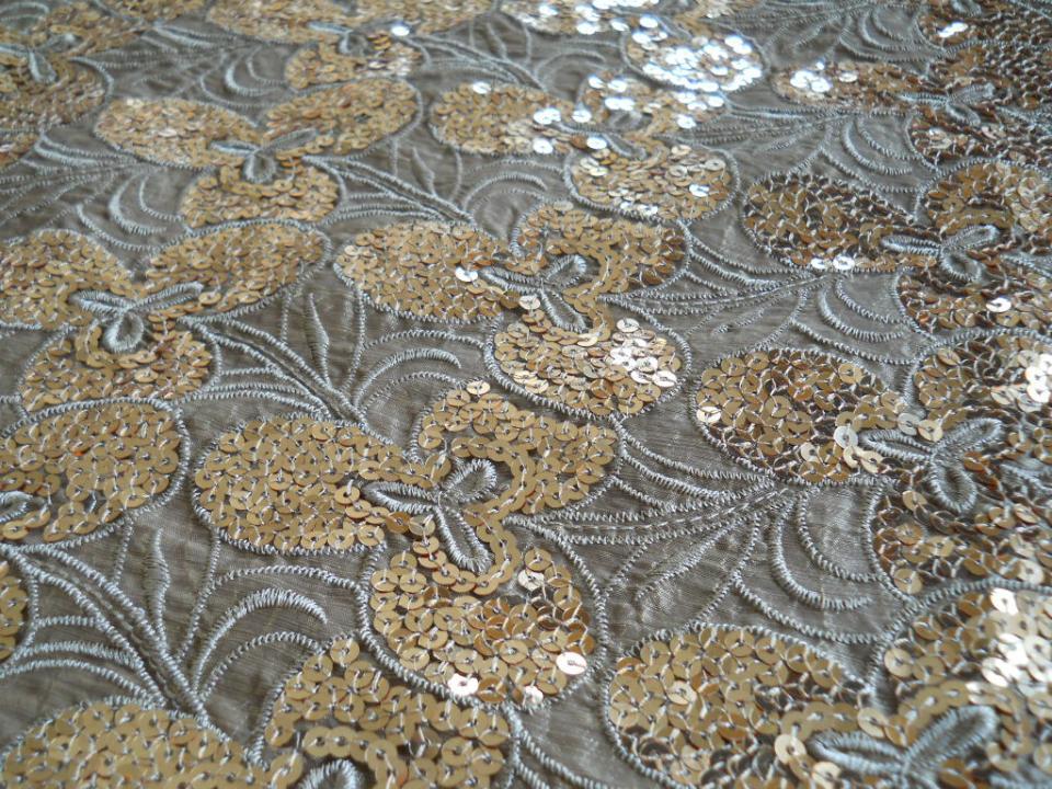 Telo Paillettes Oro mt.3x 1,40  - Sconti per Fioristi e Aziende - Decoro paillettes a fiiori