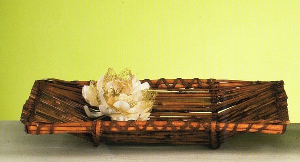 Vassoi vimini in 2 modelli - Sconti per Fioristi e Aziende - cm.45 x 35 H 6