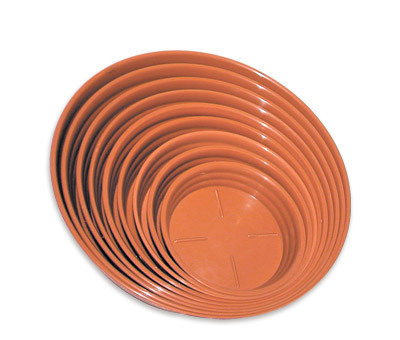 Sottovasi in plastica color terracotta da dm.16 a dm.42 - Sconti per Fioristi e Aziende