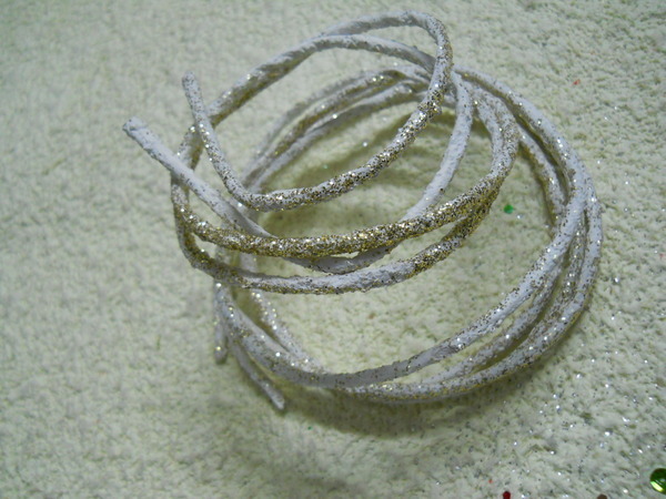 Stringhe x 2 da cm. 150 - Sconti per Fioristi e Aziende - animate puntinate Silver / Avorio