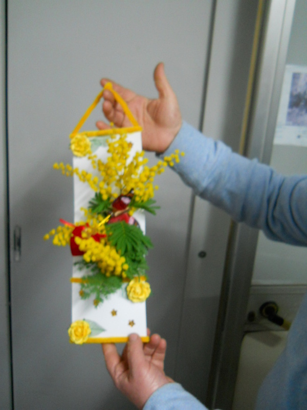 Busta mimosa x 10 fiori vetro H 37,5 x 16,5 con tasca  - Sconti per Fioristi e Aziende