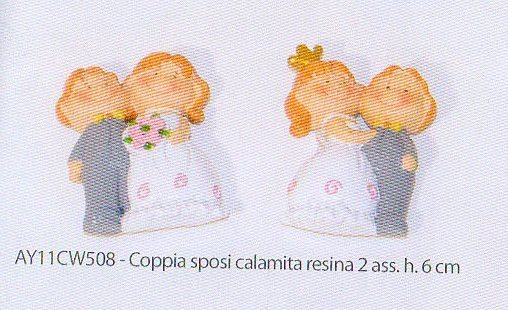 Coppia sposi on calmita - Sconti per Fioristi e Aziende - H 6 in 2 modelli