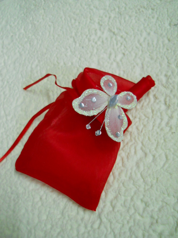 Sacchetto in organza con Farfalla  Nylon