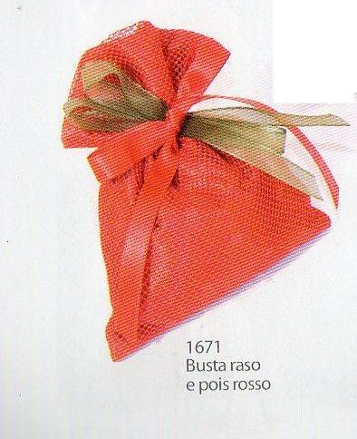 Sacchetti Raso Pois Rosso