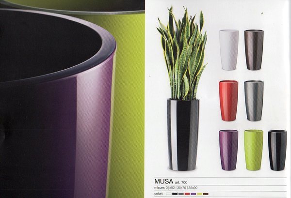 Vaso Musa H 70 dm. 35  - Sconti per Fioristi e Aziende - in ABS lucida