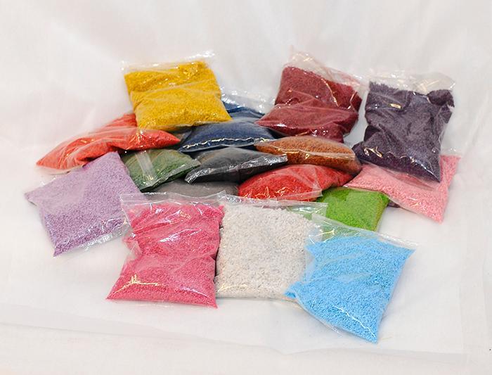 Granulato di quarzo Kg. 1 colorato in busta  - Sconti per Fioristi e Aziende