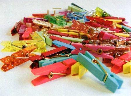 Mollette in Plastica mm. 37 X 6 Colori Metallizzati - Sconti per Fioristi e Aziende