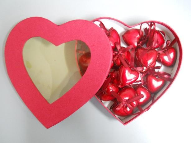 Scatola Cuore con cuori laccati in 2 misure - Sconti per Fioristi e Aziende
