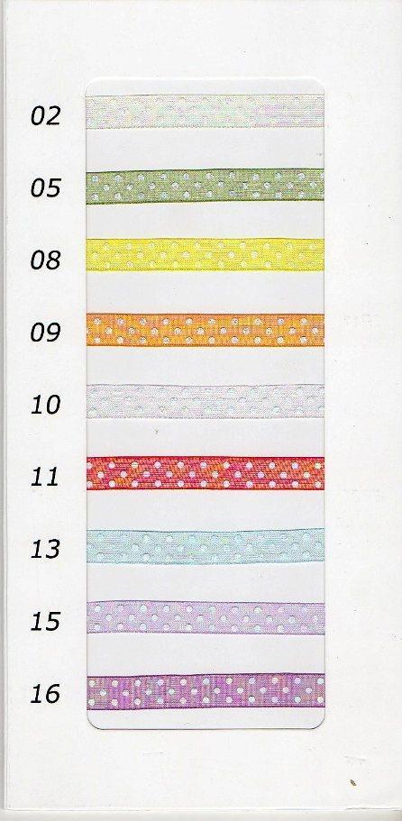 Nastro Organza a Pois mm. 10 Rotolo 50 mt - Sconti per Fioristi e Aziende