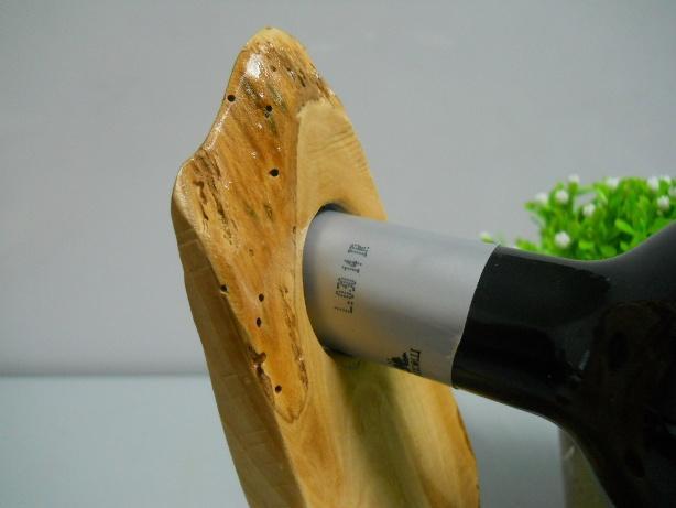 Portabottiglia in legno con piede - in 2 modelli