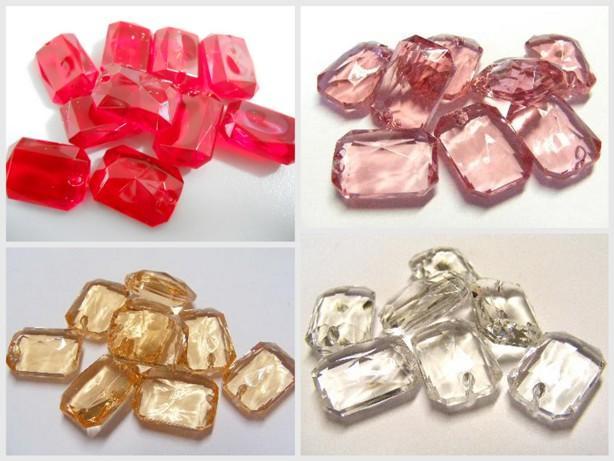 Diamanti rettangolari - Sconto per Fioristi e Aziende - mm. 14 x 20 busta 40 pezzi