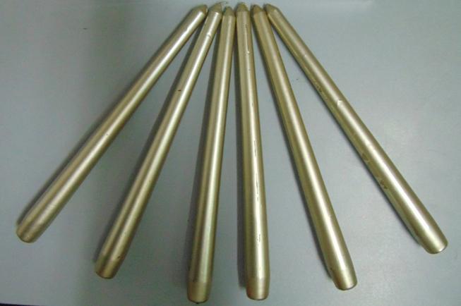 Candela x 6 conica H 25  - Sconti per Fioristi e Aziende - Laccata Oro Platino