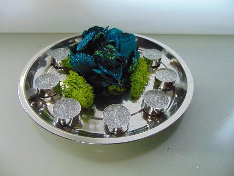 Tea light x 9 glitterati argento - Sconti per Fioristi e Aziende - H 1,5 dm.. 3,7