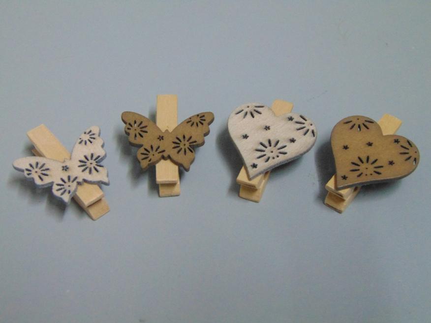 Mollette x 12 in legno in 2 modelli - Sconti per Fioristi e Aziende
