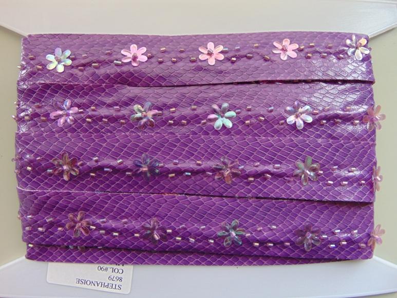 Passamaneria cobra con fiori metal cuciti - Sconto per Fioristi e Aziende