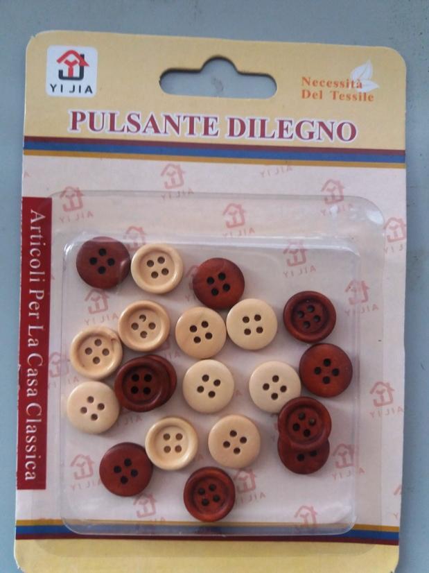 Bottoni in legno x 20 Ass. in vari colori - Sconti per Fioristi e Aziende