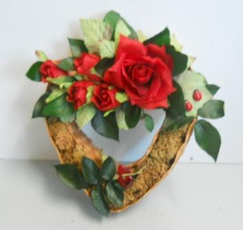 Cuore decorato Moss & Browny - Sconti per Fioristi e Aziende