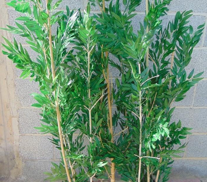 Canna di Bamboo H 270  - Sconti per Fioristi e Aziende . - Naturale con foglie Artificiali