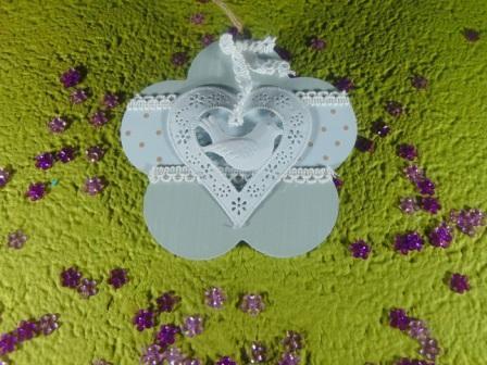 Fiore con cuore cm. 14 x 14 in 3 colori - Sconti per Fioristi e Aziende