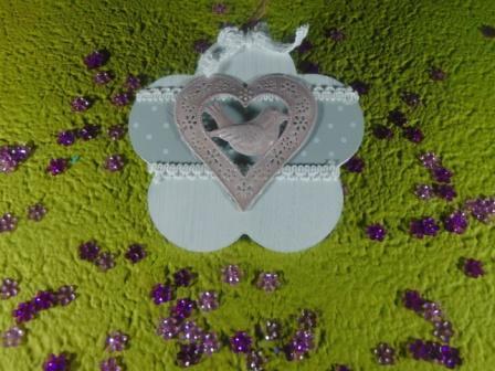 Fiore con cuore cm. 14 x 14 in 3 colori - Sconti per Fioristi e Aziende
