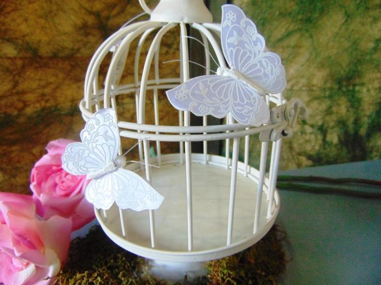 Farfalle x 12 Bianco confetto con clip - Sconti per Fioristi e Aziende