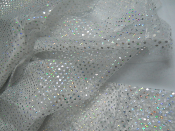 Telo Organza con Paillettes  - Sconti per Fioristi e Aziende - Misura H 150 x 300