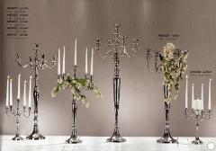 Candelabro H 120  cinque luci  - Sconti per Fioristi e Aziende - Bianco - Oro - Silver