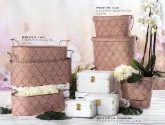 Cestelli - Ovaline - Beauty case in metallo rosa cipria - Sconti per Fioristi e Aziende