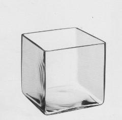 Cubo vetro trasparente cm.30x30x30 - Sconti per Fioristi e Aziende