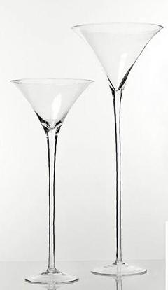 Coppa Martini H 40 dm. 16,5 in vetro - Sconti per Fioristi e Aziende