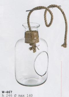 Ampolla Vetro da Appendere con cordino H 24 dm.14 - Sconti per Fioristi e Aziende