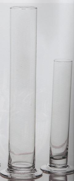 Vaso Retto Monofiore in vetro H 20 dm.3,5 - Sconti per Fioristi e Aziende