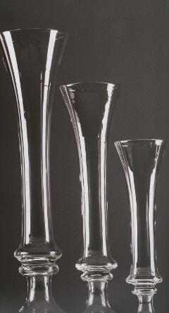 Calice in vetro con anelli H 60 dm. 18 - Sconti per Fioristi e Aziende