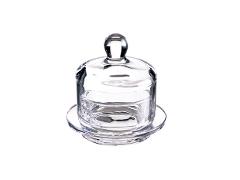 Zuccheriera in vetro con piatto liscio Dm. 10,5 H 10,5 - Sconti per Fioristi e Aziende
