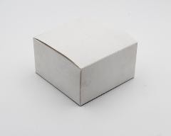 Scatola per bomboniera pieghevole lino bianco H 6 cm. 10 x 10  - Sconti per Fioristi, e Aziende