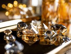 Diamanti x 6 misure assortite Oro-Ardesia-Trasparenti - Sconti per Fioristi e Aziende e Wedding