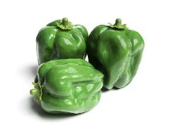 Peperone grande verde artificiale in plastica  - Sconti per Fioristi e Aziende . - cm. 8.5 x 11