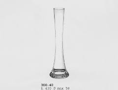 Vaso Monofiore H 40 dm. 5 - Sconti per Fioristi e Aziende - Vetro Trasparente Conico