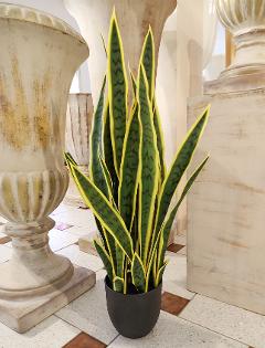 Sanseveria artificiale H 90 in vaso con 29 foglie - Sconti per Fioristi e Aziende