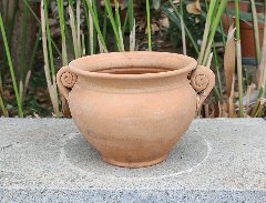 Casponcino in terracotta - Sconto per Fioristi e Aziende - Con manici H 10 dm. 12