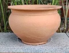 Casponcino  H 25 dm. 30 - Sconto per Fioristi e Aziende  - in terracotta grezza