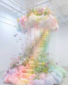 Nuvole Artificiali Sospese con Pioggia - Sconto per Fioristi e Aziende  - Con o senza effetto pioggia