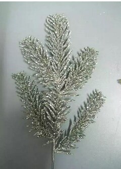 Ramo Abete Argento Glitterato lungo cm. 30 - Sconti per Fioristi e Aziende