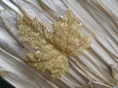 Foglia di Acero Oro Artificiale cm. 40 Glitterata - Sconti per Fioristi e Aziende