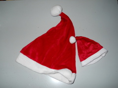 Cappellino Babbo Natale in velluto rosso 2 misure - Sconti per Fioristi e Aziende