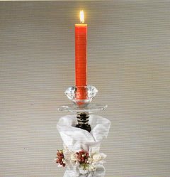 Tappo in cristallo sfaccettato  porta candela - Sconti per Fioristi e Aziende