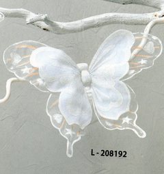 Farfalla Bianca x 12 con clip H 8 e H 10 - Sconti per Fioristi e Aziende