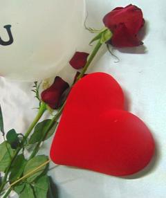 Cuore Red Velvet Steccato H 16 dm.6 - Sconti per Fioristi e Aziende